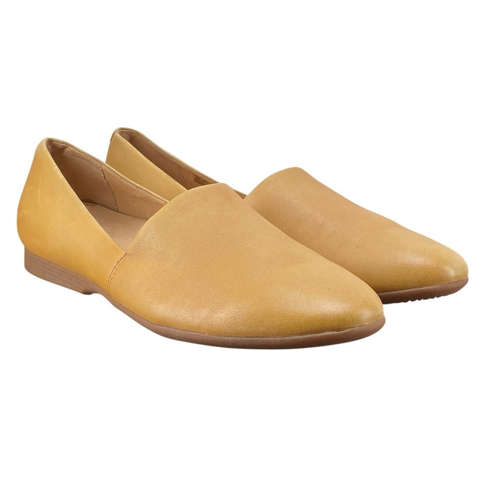 Dansko Larisa Mustard Yellow Leather Pointed Toe Flats Women's EU 42 US 11-11.5